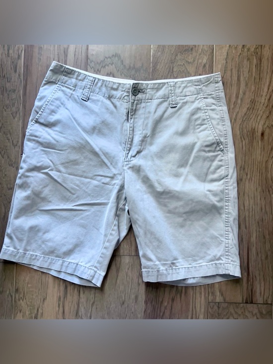 Old Navy Other - Old Navy Mens 33 Lived-In Straight Chino Shorts Light Gray Cotton Casual Summer